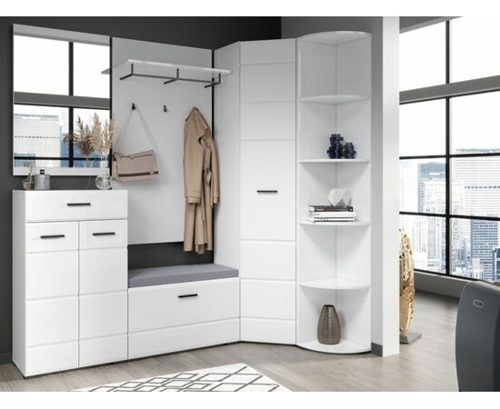 Комод «Йорк» 2дв1ящ, Белый/белый глянец, изображение 5 | Интернет магазин мебели и декора LifeDekor