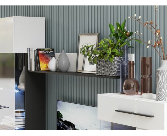 Стенка «Невада», Морское дерево/белый глянец, изображение 4 | Интернет магазин мебели и декора LifeDekor