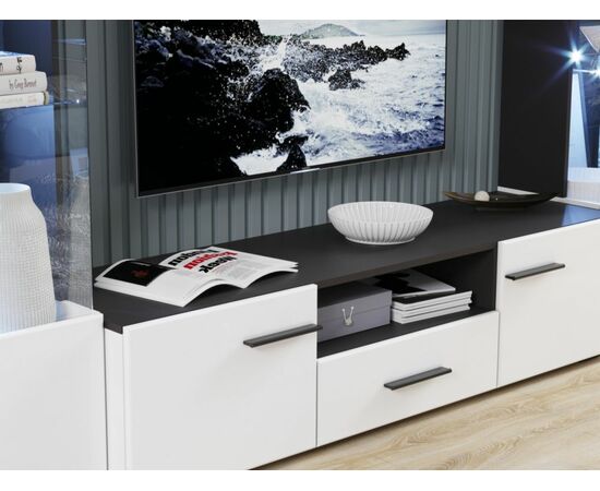 Стенка «Невада», Морское дерево/белый глянец, изображение 6 | Интернет магазин мебели и декора LifeDekor