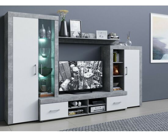 Стенка «Джерси», Дуб Ателье светлый | Интернет магазин мебели и декора LifeDekor