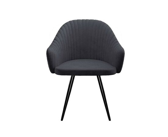 Стул DikLine 439М поворотный, T11 серый, ножки черные, изображение 2 | Интернет магазин мебели и декора LifeDekor