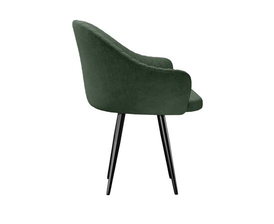 Стул DikLine 439М поворотный, T14 зеленый, ножки черные, изображение 3 | Интернет магазин мебели и декора LifeDekor