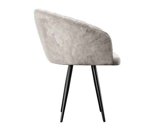 Стул DikLine 442М поворотный, M02 бежевый, ножки черные, изображение 2 | Интернет магазин мебели и декора LifeDekor