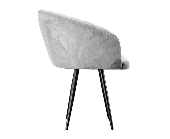 Стул DikLine 442М поворотный, M13 светло-серый, ножки черные, изображение 3 | Интернет магазин мебели и декора LifeDekor