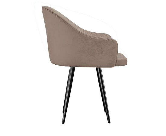 Стул DikLine 439М поворотный, C43 капучино, ножки черные, изображение 3 | Интернет магазин мебели и декора LifeDekor