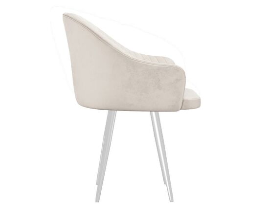 Стул DikLine 439М поворотный, C103 крем, ножки белые, изображение 3 | Интернет магазин мебели и декора LifeDekor