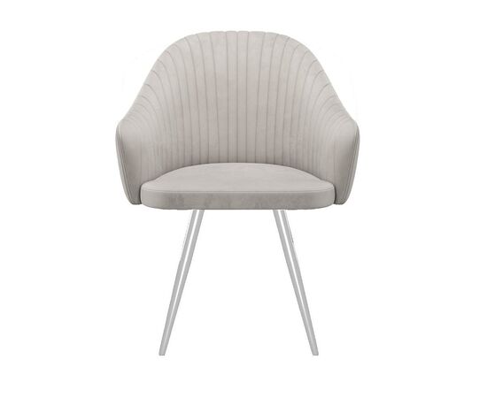 Стул DikLine 439М поворотный, C103 крем, ножки белые, изображение 4 | Интернет магазин мебели и декора LifeDekor