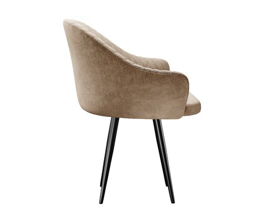 Стул DikLine 439М поворотный, T05 капучино, ножки черные, изображение 3 | Интернет магазин мебели и декора LifeDekor