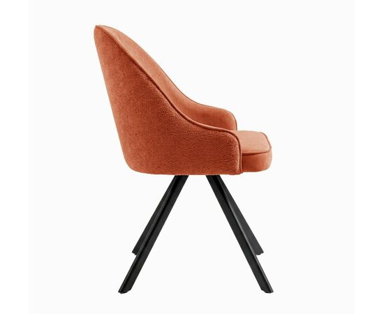 Стул DikLine 266M поворотный, P09/L05 терракотовый, ножки черные, изображение 2 | Интернет магазин мебели и декора LifeDekor