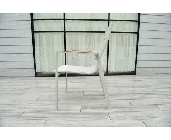 "Кейптаун" стул алюминиевый, ткань текстилен, цвет белый | Интернет магазин мебели и декора LifeDekor