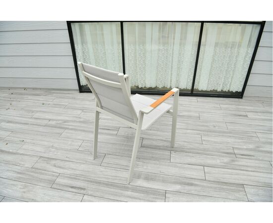 "Кейптаун" стул алюминиевый, ткань текстилен, цвет белый, изображение 2 | Интернет магазин мебели и декора LifeDekor