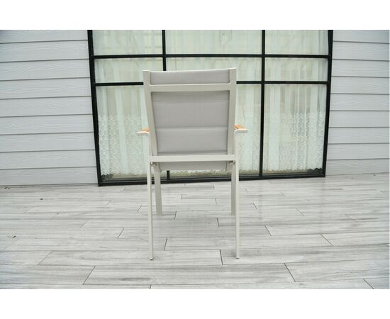 "Кейптаун" стул алюминиевый, ткань текстилен, цвет белый, изображение 3 | Интернет магазин мебели и декора LifeDekor