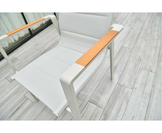 "Кейптаун" стул алюминиевый, ткань текстилен, цвет белый, изображение 4 | Интернет магазин мебели и декора LifeDekor