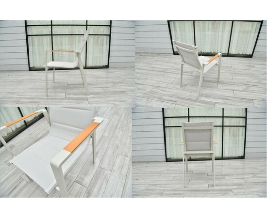 "Кейптаун" стул алюминиевый, ткань текстилен, цвет белый, изображение 5 | Интернет магазин мебели и декора LifeDekor