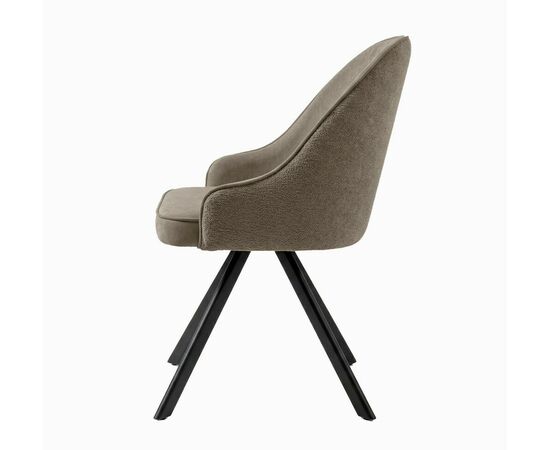 Стул DikLine 266M поворотный, P03/L03 бежевый, ножки черные, изображение 3 | Интернет магазин мебели и декора LifeDekor