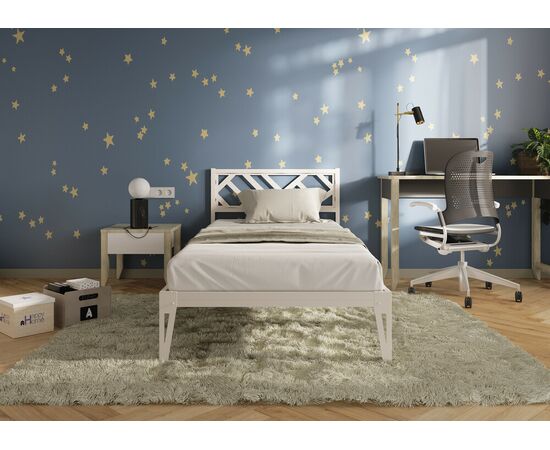 Кровать КМД 47 АЙРИС 900, белый, изображение 7 | Интернет магазин мебели и декора LifeDekor