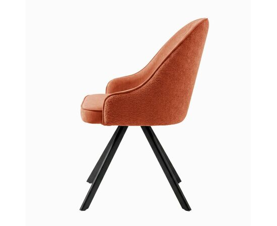 Стул DikLine 266M поворотный, P09/L05 терракотовый, ножки черные, изображение 3 | Интернет магазин мебели и декора LifeDekor