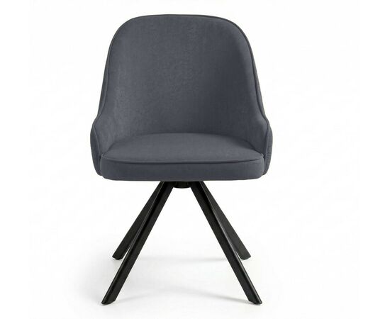 Стул DikLine 266M поворотный, P15/L15 серый, ножки черные, изображение 4 | Интернет магазин мебели и декора LifeDekor