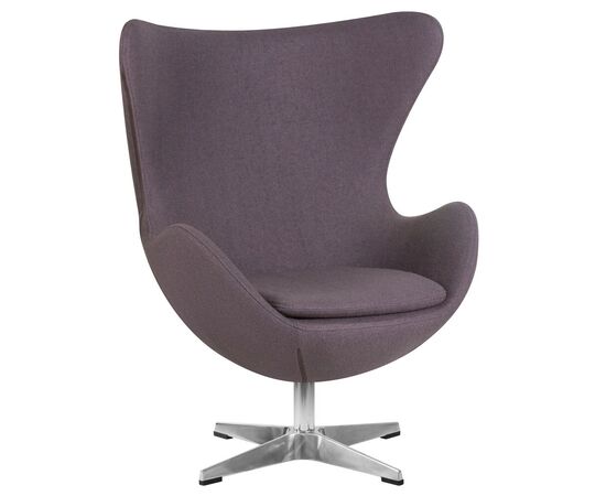 Кресло дизайнерское DOBRIN EGG, серая ткань AF7, Вариант: серая ткань AF7 | Интернет магазин мебели и декора LifeDekor