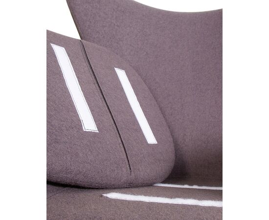 Кресло дизайнерское DOBRIN EGG, серая ткань AF7, Вариант: серая ткань AF7, изображение 10 | Интернет магазин мебели и декора LifeDekor