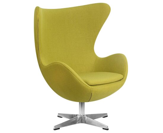 Кресло дизайнерское DOBRIN EGG, светло-зеленая ткань AF3, Вариант: светло-зеленая ткань AF3, изображение 2 | Интернет магазин мебели и декора LifeDekor