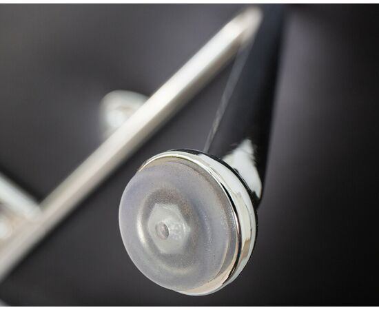 Кресло дизайнерское DOBRIN EMILY, черный винил YP16, хромированная сталь, Вариант: черный винил YP16, хромированная сталь, изображение 9 | Интернет магазин мебели и декора LifeDekor