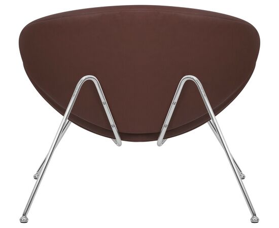 Кресло дизайнерское DOBRIN EMILY, коричневый винил YP5, хромированная сталь, Вариант: коричневый винил YP5, хромированная сталь, изображение 5 | Интернет магазин мебели и декора LifeDekor