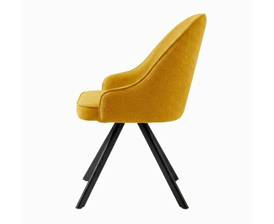 Стул DikLine 266M поворотный, P08/L07 горчица, ножки черные, изображение 4 | Интернет магазин мебели и декора LifeDekor