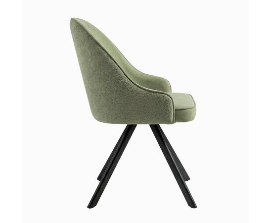 Стул DikLine 266M поворотный, P10/L08 зеленый, ножки черные, изображение 2 | Интернет магазин мебели и декора LifeDekor