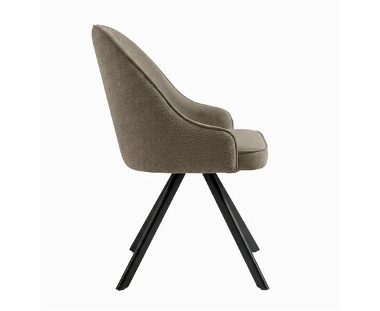 Стул DikLine 266M поворотный, P03/L03 бежевый, ножки черные, изображение 4 | Интернет магазин мебели и декора LifeDekor