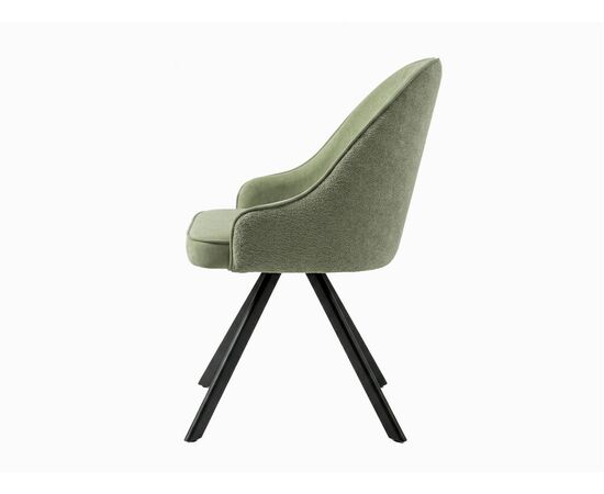 Стул DikLine 266M поворотный, P10/L08 зеленый, ножки черные, изображение 5 | Интернет магазин мебели и декора LifeDekor