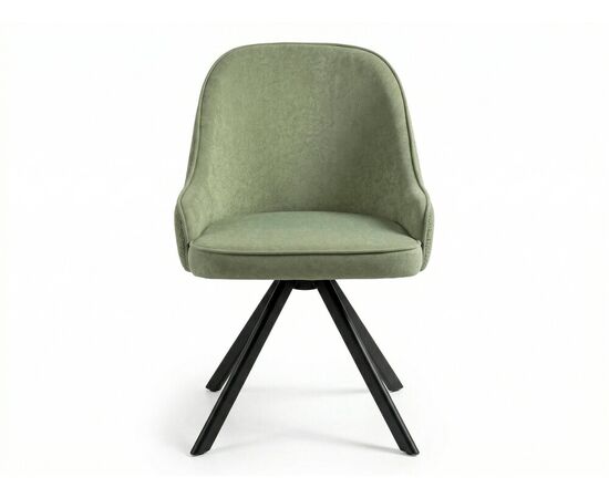 Стул DikLine 266M поворотный, P10/L08 зеленый, ножки черные, изображение 4 | Интернет магазин мебели и декора LifeDekor