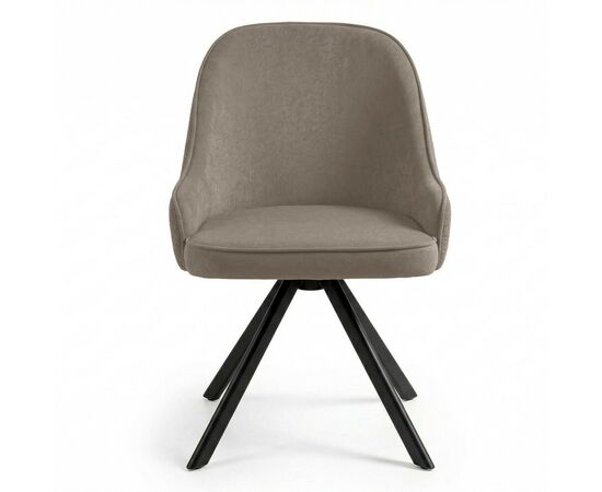 Стул DikLine 266M поворотный, P03/L03 бежевый, ножки черные, изображение 2 | Интернет магазин мебели и декора LifeDekor