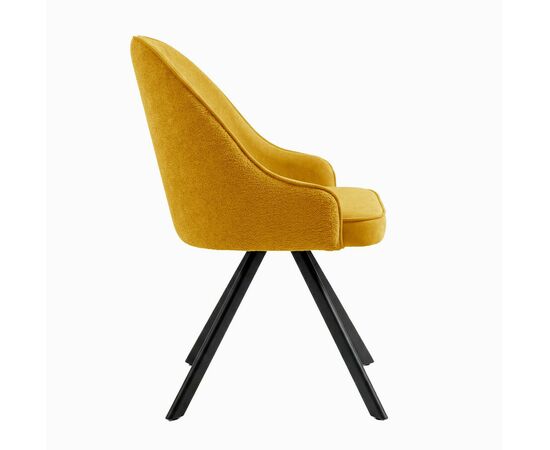 Стул DikLine 266M поворотный, P08/L07 горчица, ножки черные, изображение 3 | Интернет магазин мебели и декора LifeDekor