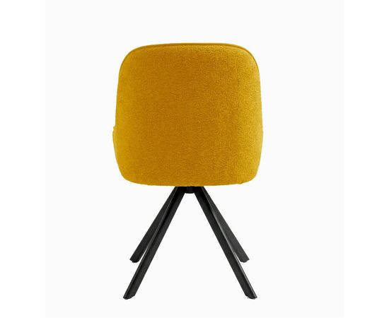 Стул DikLine 266M поворотный, P08/L07 горчица, ножки черные, изображение 5 | Интернет магазин мебели и декора LifeDekor