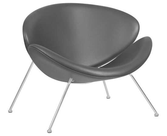 Набор 2 шт Кресло дизайнерское DOBRIN EMILY, черный винил YP16, хромированная сталь, Вариант: черный винил YP16, хромированная сталь, изображение 2 | Интернет магазин мебели и декора LifeDekor