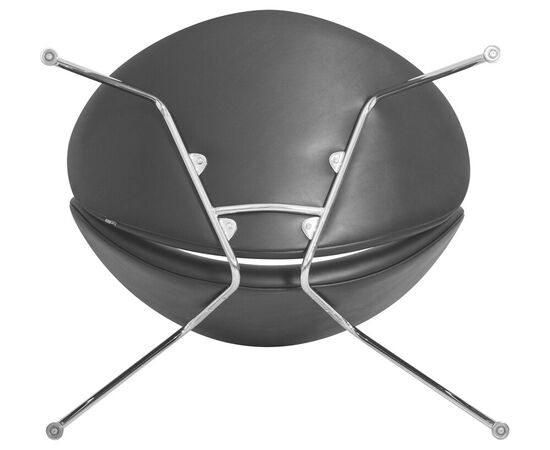 Набор 2 шт Кресло дизайнерское DOBRIN EMILY, черный винил YP16, хромированная сталь, Вариант: черный винил YP16, хромированная сталь, изображение 8 | Интернет магазин мебели и декора LifeDekor