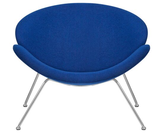 Набор 2 шт Кресло дизайнерское DOBRIN EMILY, синяя ткань AF6, хромированная сталь, Вариант: синяя ткань AF6, хромированная сталь, изображение 7 | Интернет магазин мебели и декора LifeDekor