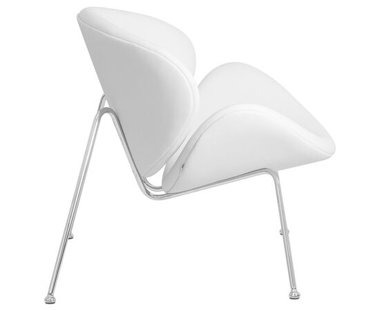 Набор 2 шт Кресло дизайнерское DOBRIN EMILY, белый винил YP17, хромированная сталь, Вариант: белый винил YP17, хромированная сталь, изображение 4 | Интернет магазин мебели и декора LifeDekor