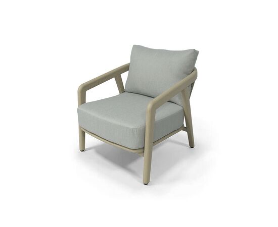 "Брюссель" кресло из искусстенного ротанга, цвет серый, каркас под дерево (холодно-бежевый) | Интернет магазин мебели и декора LifeDekor