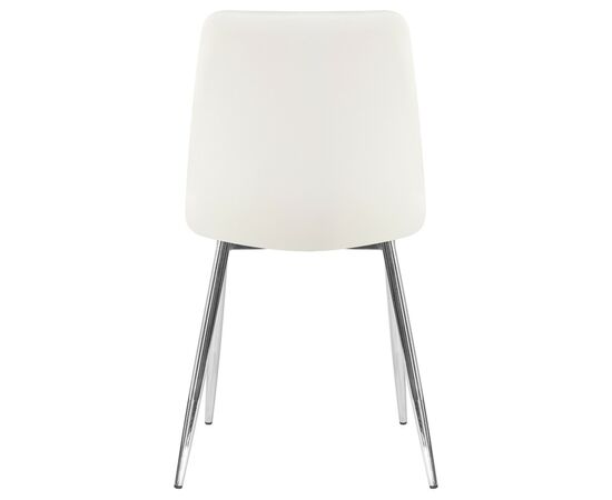 Стул обеденный DOBRIN ALEX, хром ножки, белая экокожа (P-02), Вариант: хром ножки, белая экокожа (P-02), изображение 5 | Интернет магазин мебели и декора LifeDekor