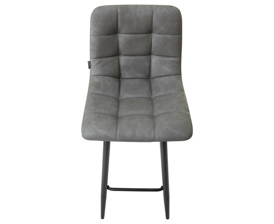 Стул барный DOBRIN NICOLE, черные матовые ножки, серая антрацитовая винтажная экокожа (RU-08), Вариант: черные матовые ножки, серая антрацитовая винтажная экокожа (RU-08), изображение 7 | Интернет магазин мебели и декора LifeDekor