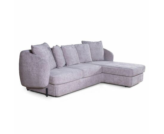 Бабл диван-кровать с шезлонгом, механизм «дельфин», шенилл Reef silver, изображение 2 | Интернет магазин мебели и декора LifeDekor