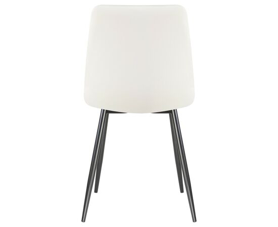 Стул обеденный DOBRIN ALEX, черные матовые ножки, белая экокожа (P-02), Вариант: черные матовые ножки, белая экокожа (P-02), изображение 5 | Интернет магазин мебели и декора LifeDekor