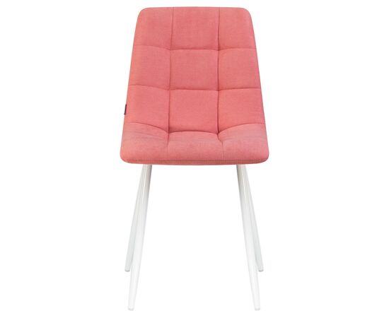 Стул обеденный DOBRIN ALEX, белые ножки, розовая ткань (UF860-05B), Вариант: белые ножки, розовая ткань (UF860-05B), изображение 6 | Интернет магазин мебели и декора LifeDekor