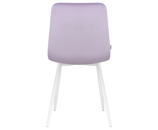 Стул обеденный DOBRIN ALEX, белые ножки, фиолетовый велюр (V108-49), Вариант: белые ножки, фиолетовый велюр (V108-49), изображение 5 | Интернет магазин мебели и декора LifeDekor