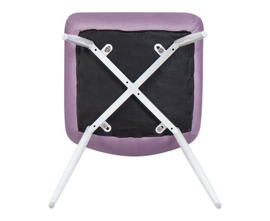 Стул обеденный DOBRIN ALEX, белые ножки, фиолетовый велюр (V108-49), Вариант: белые ножки, фиолетовый велюр (V108-49), изображение 8 | Интернет магазин мебели и декора LifeDekor