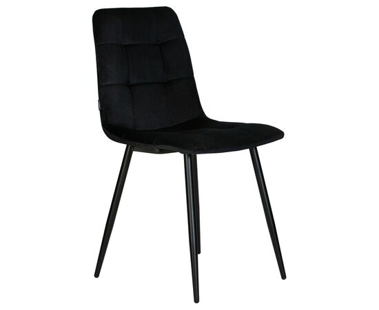 Стул обеденный DOBRIN CHILLY, Черный Holland 75, основание черное, изображение 3 | Интернет магазин мебели и декора LifeDekor