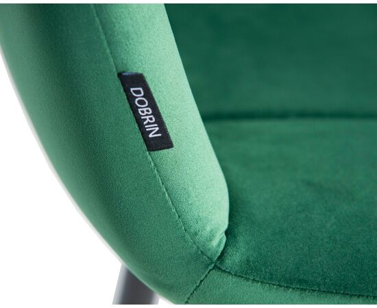 Стул обеденный DOBRIN CHILLY, Темно-зеленый Holland 30, основание черное, изображение 9 | Интернет магазин мебели и декора LifeDekor