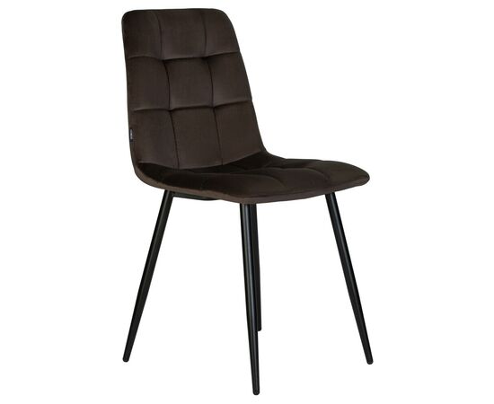 Стул обеденный DOBRIN CHILLY, Эспрессо Holland 74, основание черное, изображение 3 | Интернет магазин мебели и декора LifeDekor